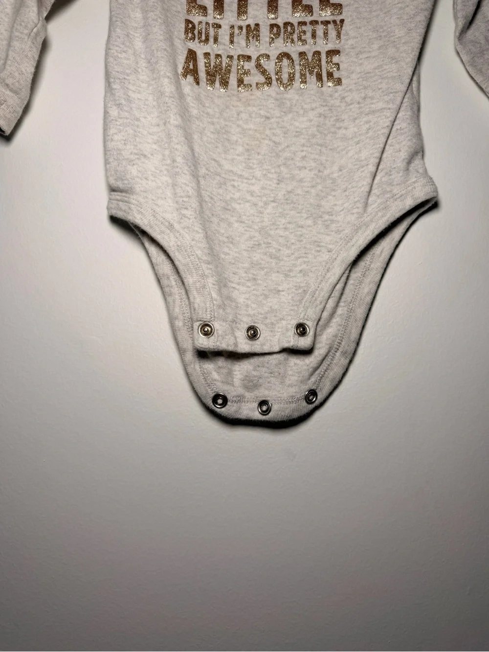 I may be little but im pretty awesome long sleeve bow tie babygirl bodysuit  9m